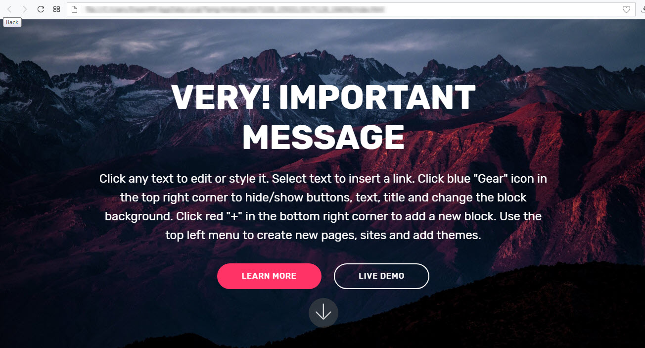 Sometimes we really need to send a message. Message so powerful and important that we need to nave nothing in between it and the viewers – even the page navigation, nevertheless it's no doubt one of the most important and needed parts of any page.