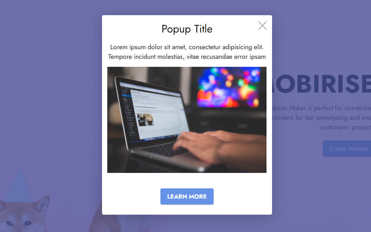 Designing free personal website with HTML5, CSS3, Bootstrap in website creator software